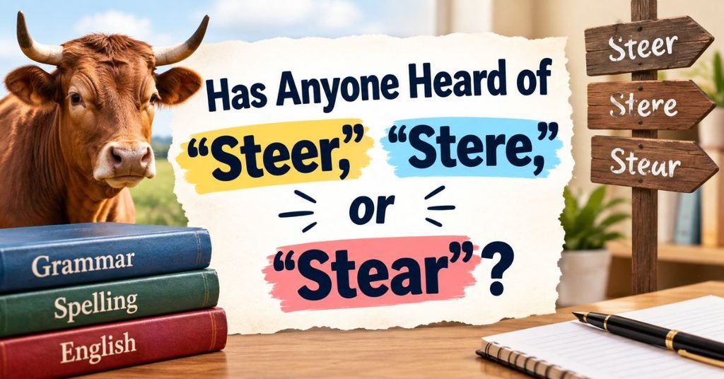 Has Anyone Heard of Steer, Stere, or Stear