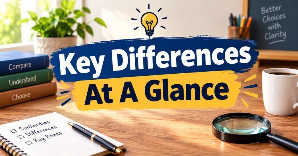 Alt Text
Generate Alt
Learn how to describe the purpose of the image(opens in a new tab). Leave empty if the image is purely decorative.Title
Key Differences At A Glance
Image Caption