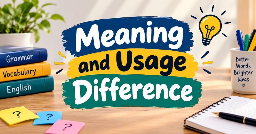 Meaning and Usage Difference