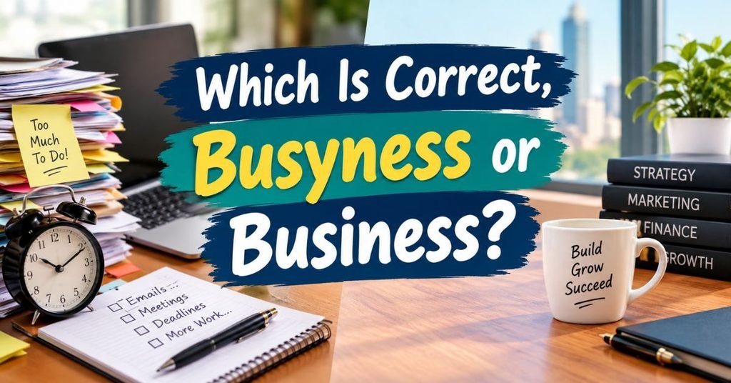 Which Is Correct, Busyness or Business