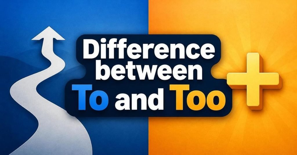 Difference between To and Too