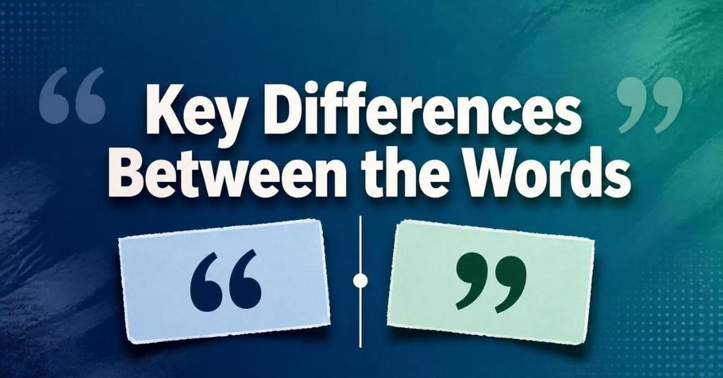 Key Differences Between the Words