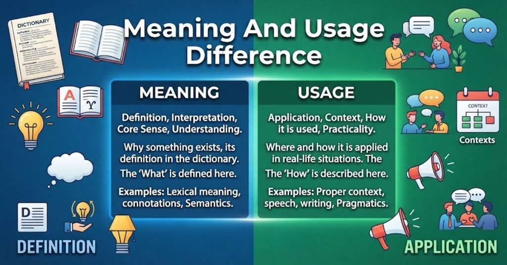 Meaning And Usage Difference
