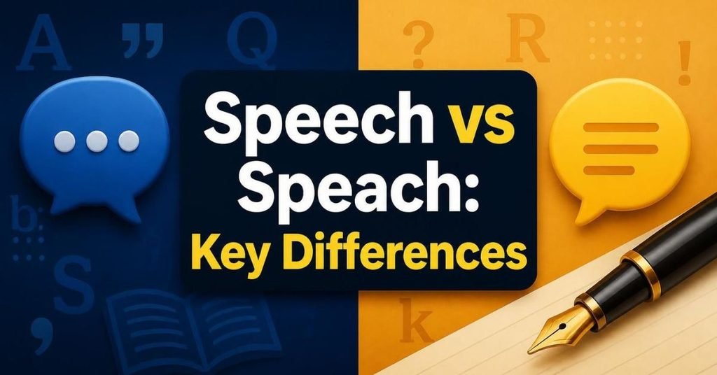 Speech vs Speach Key Differences