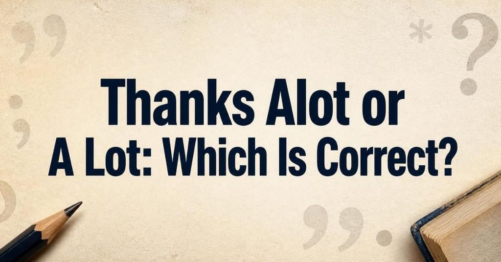 Thanks Alot or A Lot Which Is Correct